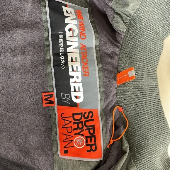 SuperDryJPN men’s weather-proof jacket. The wind attacker. Green. M - Picture 4 of 6